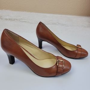 🔥SALE🔥 LAUREN Ralph Lauren Saffron Buckle Kitten Heels 6.5 Women